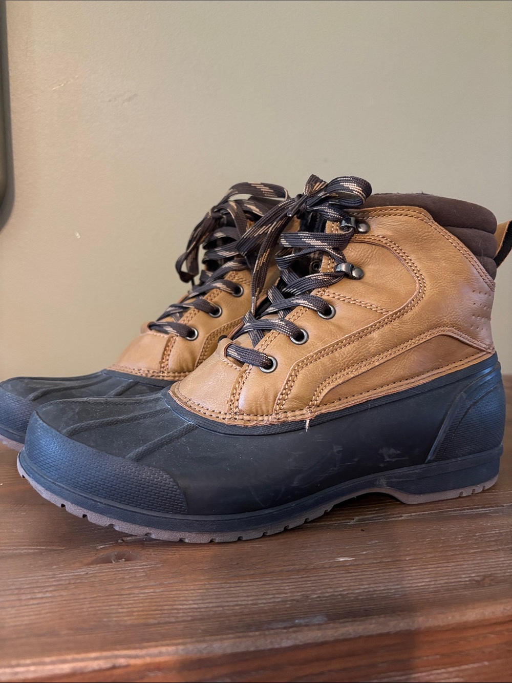 Magellan Outdoors Tan and Black Waterproof Lace-Up Men's Boots